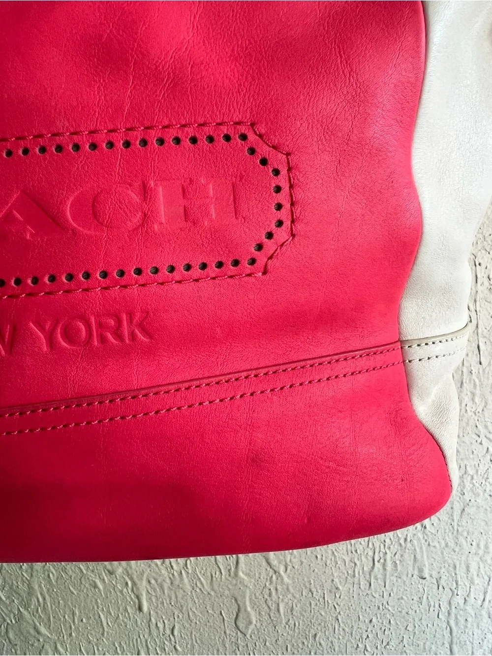 Coach Legacy Weekend Color-block Leather Shoulder Bag